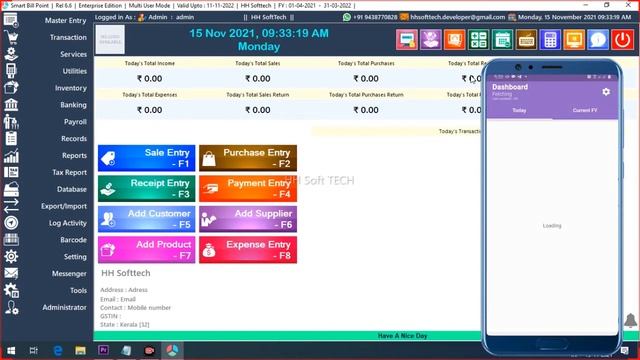 How to works Mobile Android Application in Smart Bill Point Enterprise (Billing Software) смотреть онлайн