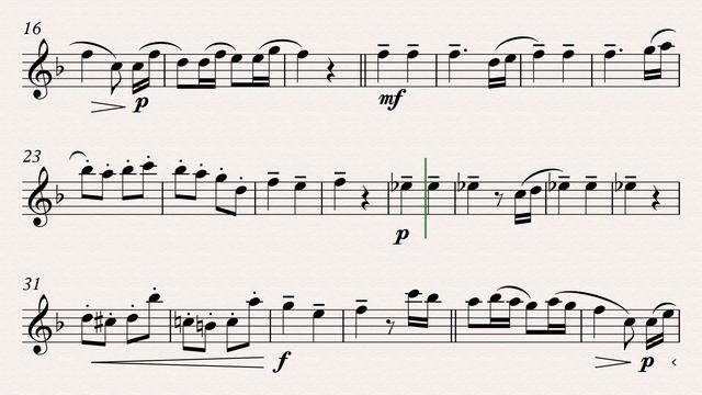 Гурлитт "Деревенский танец" (Bal champêtre) ноты и видео-минусовка для саксофона-альта, темп 80 смотреть онлайн