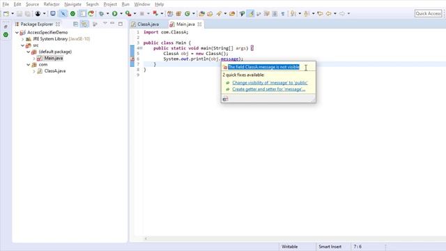access specifiers in java смотреть онлайн
