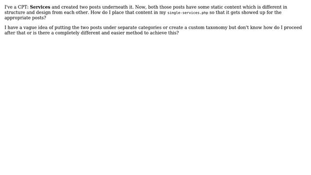 Wordpress: Different structure/content for posts from a custom post type смотреть онлайн