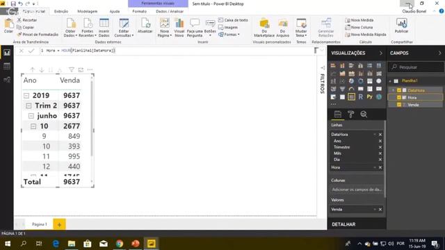 Power BI: Hierarquia de data com horas e minutos смотреть онлайн