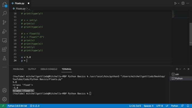 Python Basics - Floats (Episode 6) смотреть онлайн