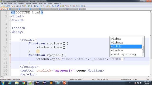 JavaScript Lecture - 59 Window close Method смотреть онлайн