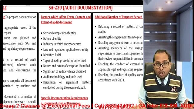 5 Minutes Audit | SA 230 | CA Inter May 23 Exams | 8882474092 смотреть онлайн