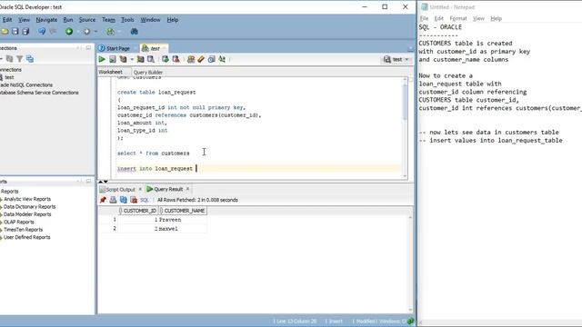 Foreign key in sql with example (create table with foreign key) смотреть онлайн