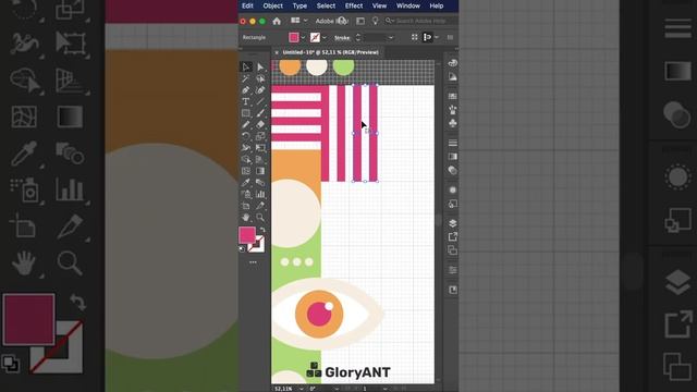 Геометрическая иллюстрация Adobe Illustrator #geometric #adobeillustrator #tutorial #designhelp смотреть онлайн