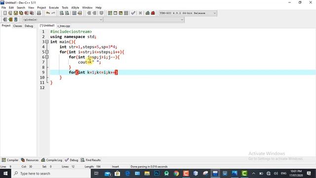 C++ Patterns | Christmas Tree in c++ using Nested for Loop смотреть онлайн