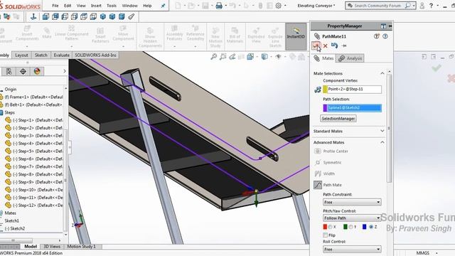 Solidworks tutorial: Elevating Conveyor Design Assembly and Motion Study смотреть онлайн