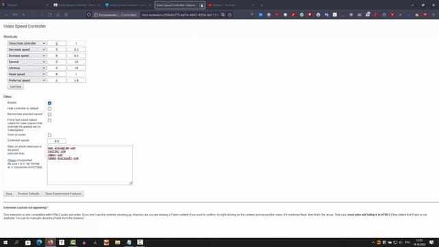 Video Speed Controller оптимизатор просмотра видео, регулировка скорости и перемотка смотреть онлайн