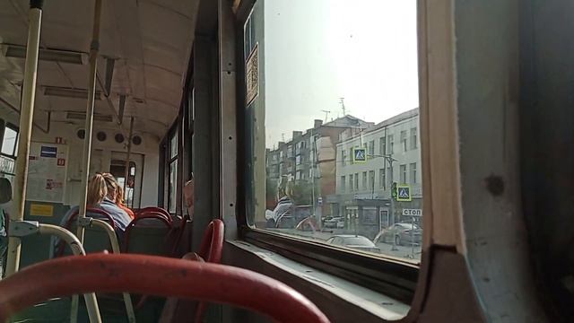 Красноярский трамвай! 71-605 (КТМ-5М3) б/н 244 маршрут 7 до конечной (21.08.2023) смотреть онлайн