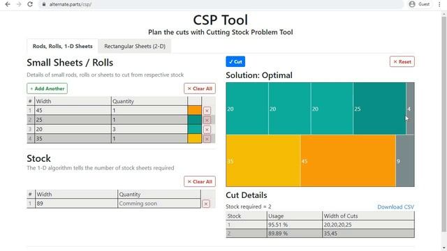 Cutting Stock Problem: How to minimize waste while Rods / Paper Rolls from fixed size Stock? смотреть онлайн