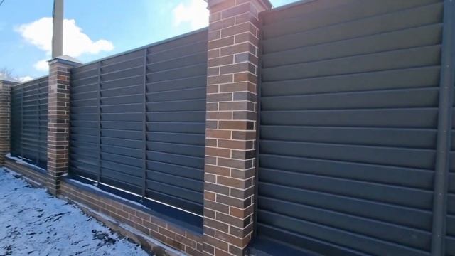 Забор "Жалюзи" Ростов-на-Дону. Ворота "Жалюзи". Калитка "Жалюзи". смотреть онлайн