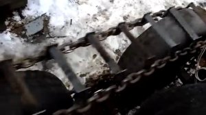 Гусеница из цепи.  Пробный вариант...