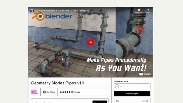 Blender Pipes Cables Ropes free tools смотреть онлайн
