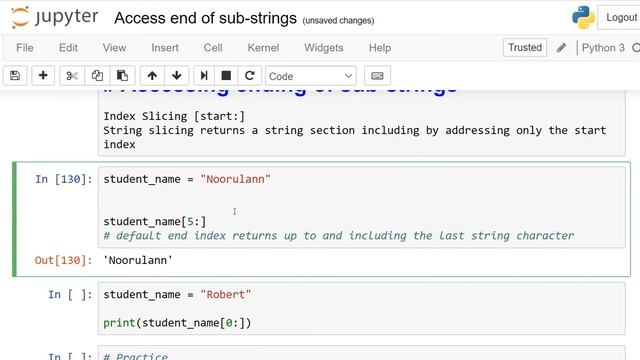 Access end of sub strings смотреть онлайн