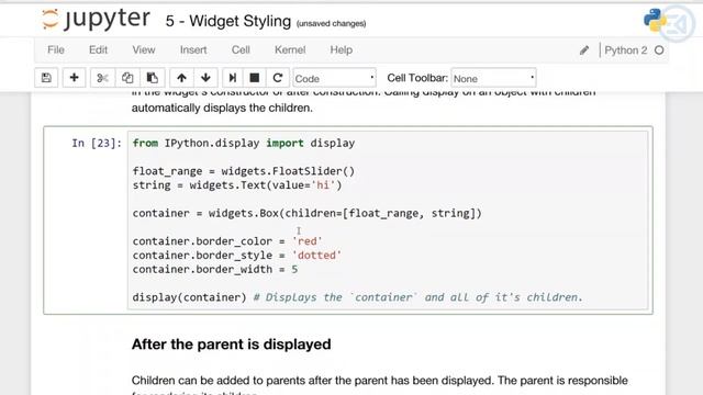Widget Create and Styling in Python смотреть онлайн