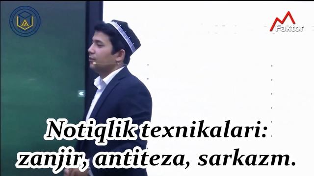 Notiqlik texnikalari: zanjir, antiteza, sarkazm. II Muhammadali Eshonqulov. смотреть онлайн