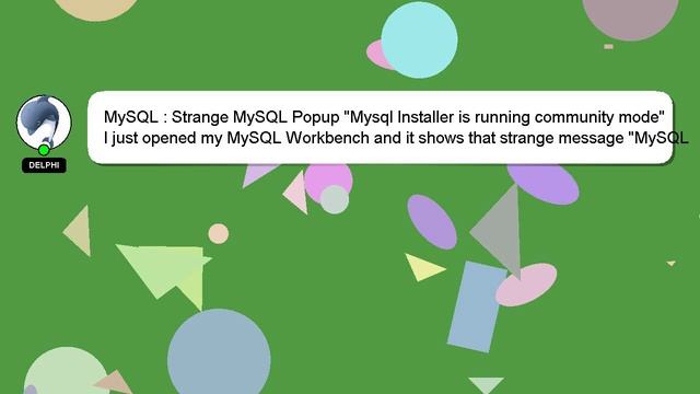 MySQL : Strange MySQL Popup "Mysql Installer is running community mode" смотреть онлайн