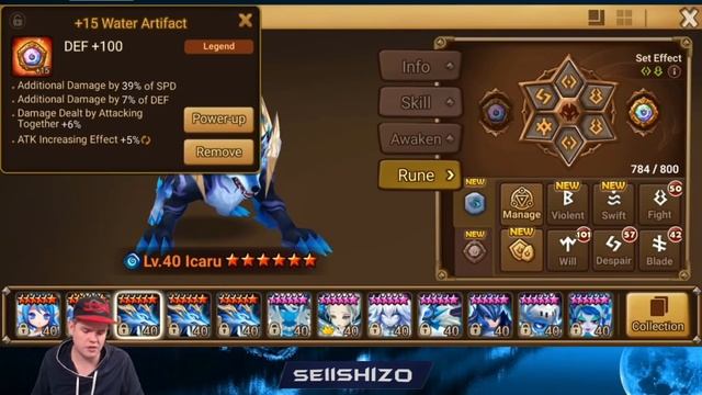 DB12 - Triple Icaru (Tricaru) 42-43sec Avg, Tips and Tricks, Improve your speed! - Summoners War смотреть онлайн