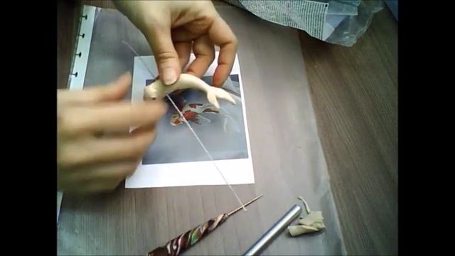 Брошь карп кои. Рыбка брошь из полимерной глины. Мастер-класс. Часть 1. смотреть онлайн