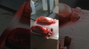 Покраска  Кенди Рубин на чёрную и светлую подложку