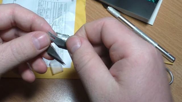Распаковка и проверка. Скальпель с набором съемных лезвий из 9 штук с алиэкспресс смотреть онлайн
