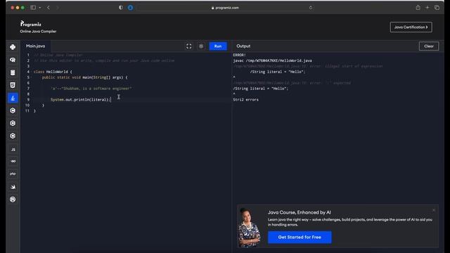 7. Java Language Fundamentals (Part-5) | Literals | String Literal смотреть онлайн