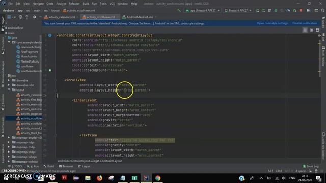 ScrollView Pantalla deslizable Android Studio смотреть онлайн
