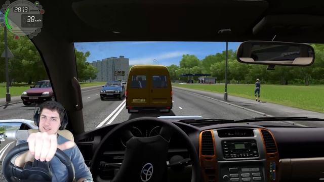 БАНДИТ ИЗ 90х НА КРУЗАКЕ 100 - КРУЗАК в CIty Car Driving + РУЛЬ смотреть онлайн