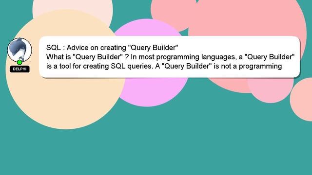 SQL : Advice on creating "Query Builder" смотреть онлайн
