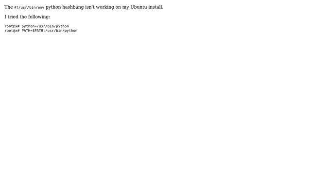 DevOps & SysAdmins: Adding python to /usr/bin/env python variable смотреть онлайн