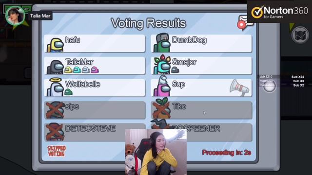 Among Us | Talia being voted off as crewmate for 3 games in a row смотреть онлайн