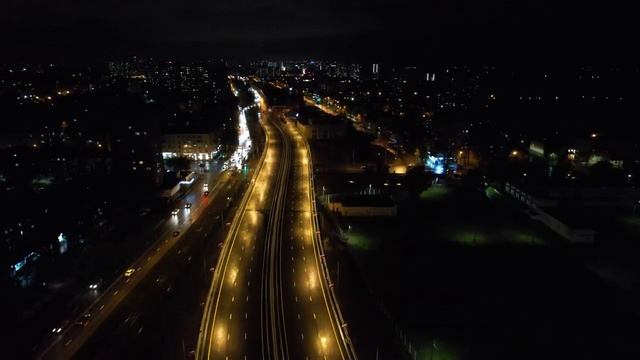 Последняя ночь перед запуском движения по новой эстакаде на Ново-Садовой в Самаре смотреть онлайн