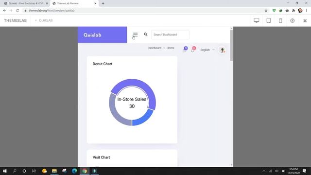 Quixlab: Free Bootstrap 4 HTML5 Admin Dashboard Template смотреть онлайн