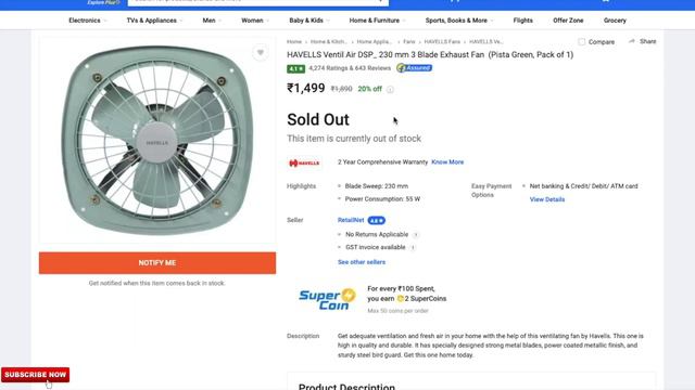 Havells Ventil Air DSP 230mm ! Best Exhaust Fan смотреть онлайн