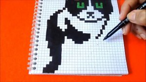Большой Кот Куки Часть 2 Как рисовать по клеточкам в тетради How to Draw Cat Pixel Art