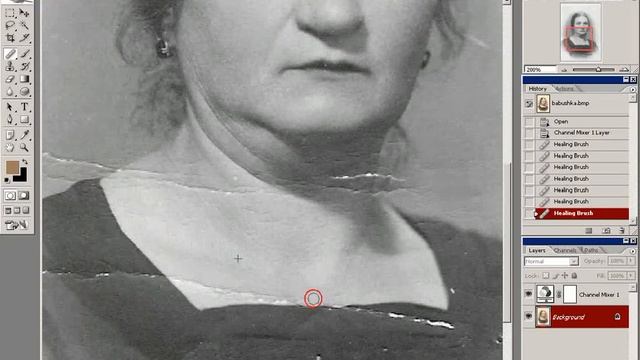 Восстановление старой фотографии. смотреть онлайн