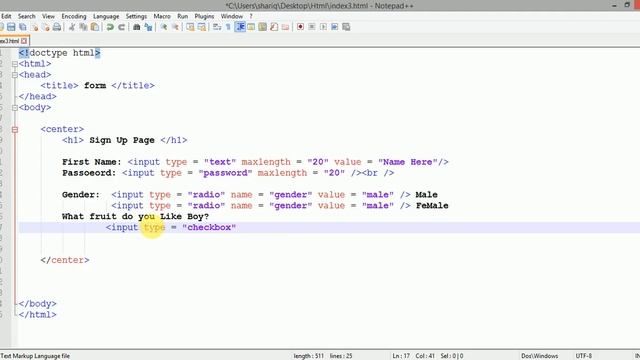 HTML Hindi/Urdu Tutorial No 12 form part 2 смотреть онлайн