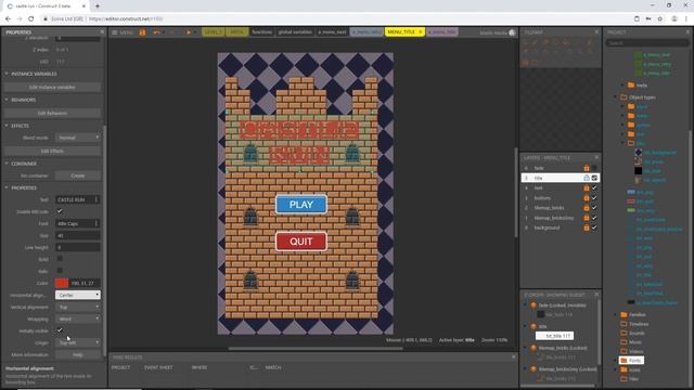 Construct 3 Tutorial #24 - CASTLE RUN - Title Screen смотреть онлайн