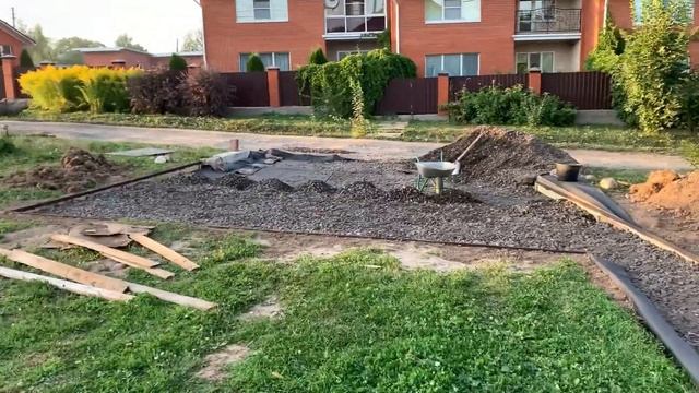 Автопарковка из щебня и гравия своими руками смотреть онлайн