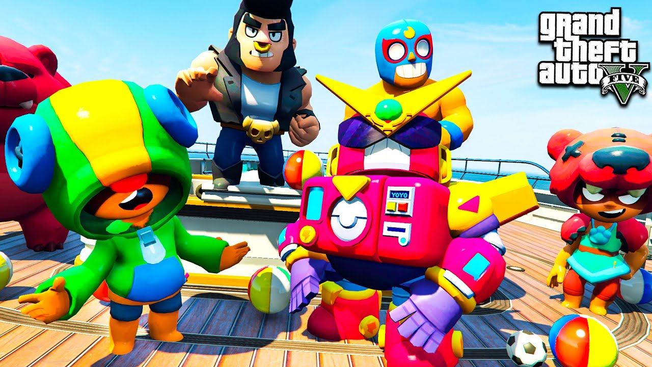 ГТА 5 МОДЫ ВОЛЬТ ПРОТИВ ЛЕОНА БИТВА БРАВЛЕРОВ BRAWL STARS ОБЗОР МОДА В GTA 5 ИГРЫ ВИДЕО MODS