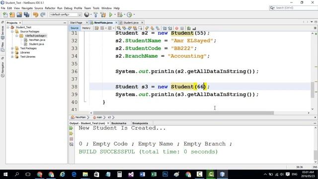 #114 Send Initialize Parameters With Constructor Method in class when new Object netbeans In JAVA смотреть онлайн