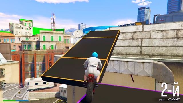 КАК НА ЭТОМ ПРОЕЗЖАТЬ??? ПОПАЛСЯ НА ВСЕ ДИКИЕ ЛОВУШКИ - СУПЕР ИСПЫТАНИЕ НА МОТОЦИКЛЕ В ГТА 5 ОНЛАЙН смотреть онлайн