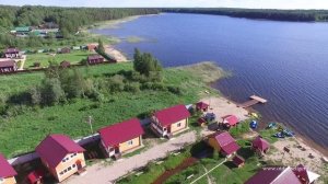 База отдыха Озерный рай на Селигере. Обзор с высоты.