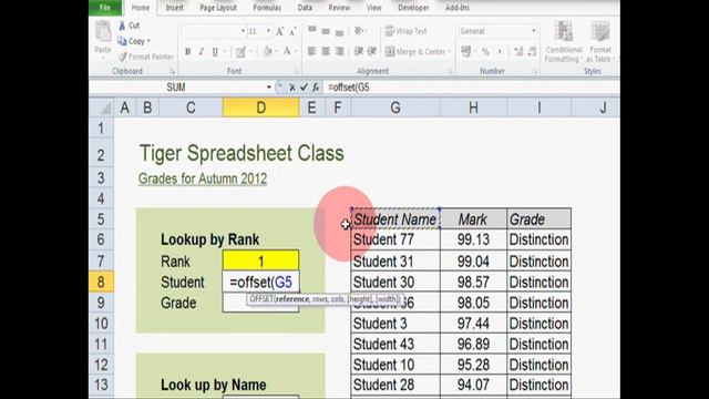 Excel Tutorial: The Offset Formula смотреть онлайн
