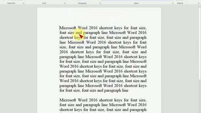 MS Word 2016 Shortcut Keys for Font Size, Font Style & Paragraph Lines смотреть онлайн