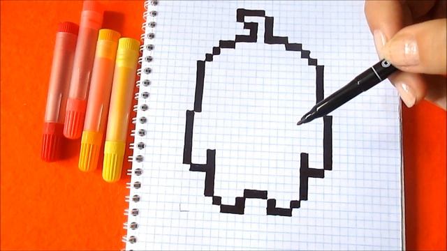 Angry Birds Птичка Рэд из мультика Злые птицы Как рисовать по клеточкам в тетрадке How to Draw смотреть онлайн