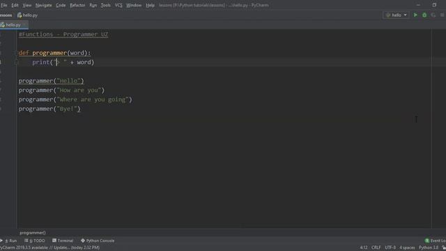12 Pythonda Funksiyalar - Python dasturlash tili смотреть онлайн