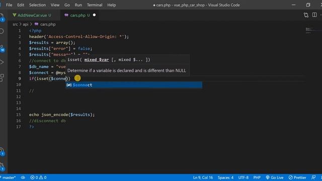 #12 Setup Cars Rest API Model in PHP | VUE JS and PHP #vue_js_with_php смотреть онлайн