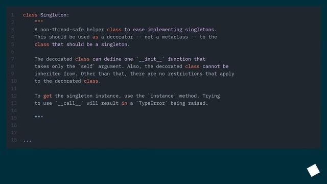 Is there a simple, elegant way to define singletons? смотреть онлайн